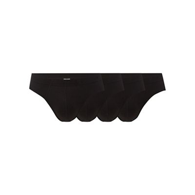 The Collection Big and tall pack of four black slip briefs